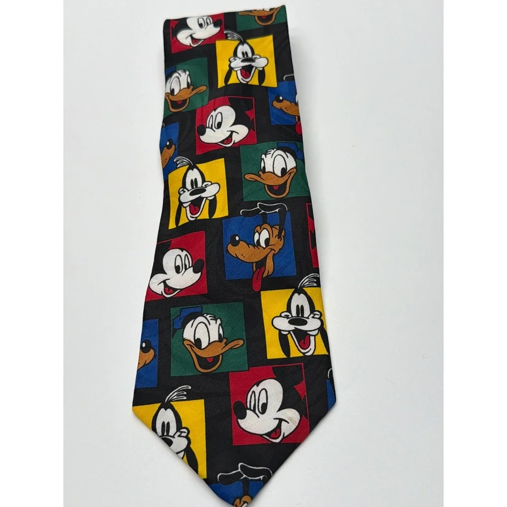 Vintage Mickey Unlimited Disney Character Tie Balancine Mickey Donald‎ Goofy USA
